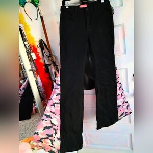 DK × Sugar Thrillz pink camo insert BIG rad bellbottom jeans w stretch SOLD OUT!